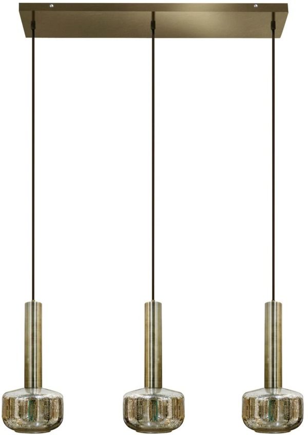 Harp & Finial® Channing Brass Mercury Glass Globes Chandelier -0