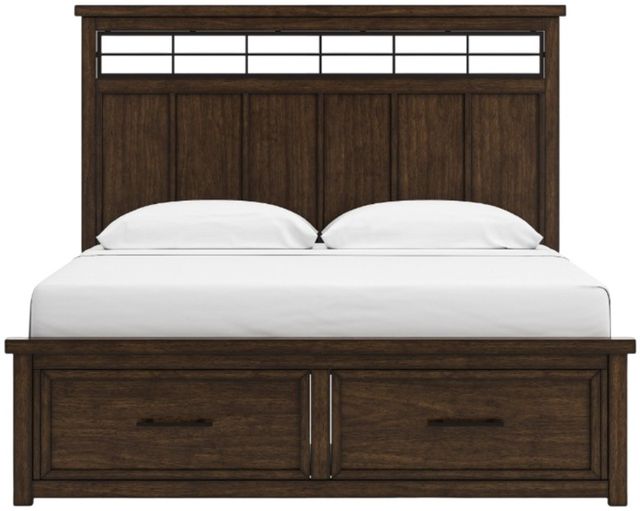 Signature Design by Ashley® Taffenbrook Medium Brown King Storage Panel Bed-1