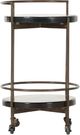 Four Hands Mira Dark Brass/Smoked Brown Bar Cart-2