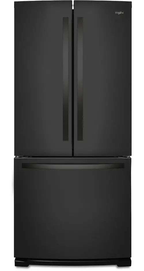 Whirlpool® 30" 19.7 Cu. Ft. Black French Door Refrigerator-0