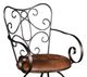 Horizon Home® Lotus Black/Brown Swivel Bar Stool-1