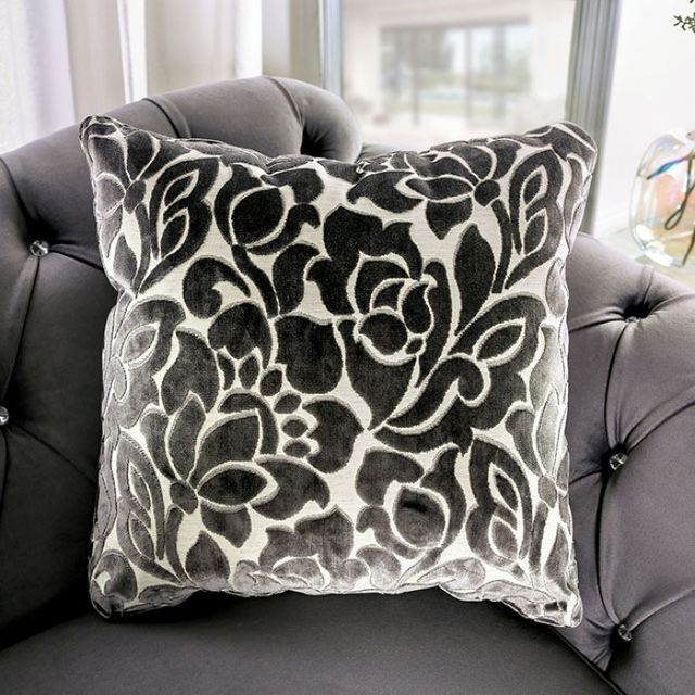 Furniture of America® Antoinette 2-Piece Gray Sofa Set-3