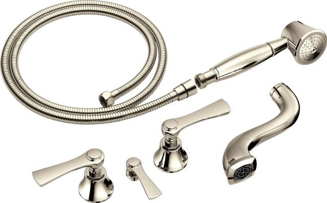 Brizo Rook® Brilliance® Polished Nickel 2-Handle Roman Tub Filler Trim Kit -0