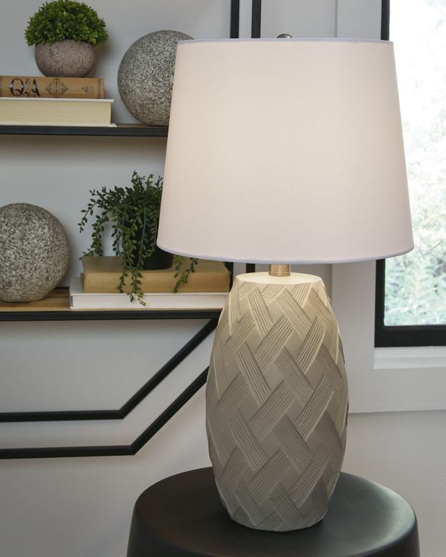Signature Design by Ashley® Tamner Taupe Table Lamp-3
