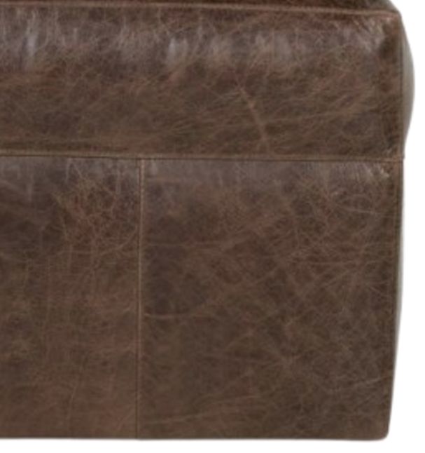 Rowe® Customizable Lilah Leather Built to Floor Ottoman-1