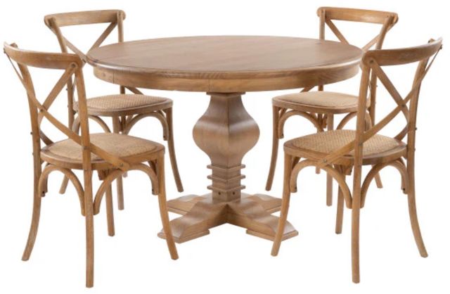 Powell® Banks 5-Piece Rustic Honey Dining Table Set-2
