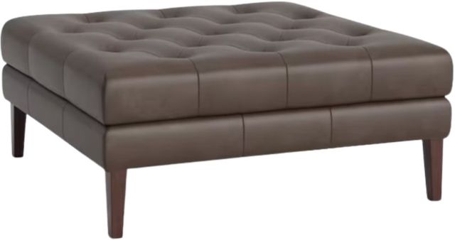 Bassett® Furniture Customizable Danbury Large Leather Ottoman-0