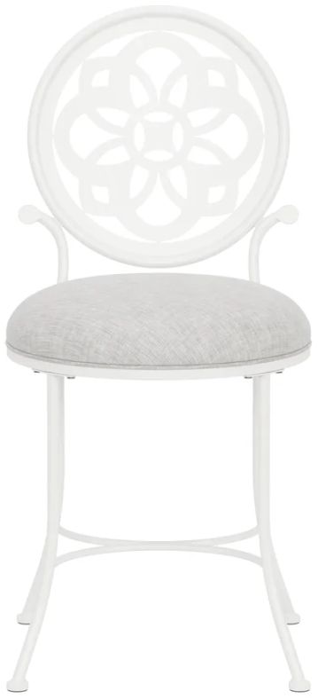 HH2 Home Marsala White Vanity Stool-1