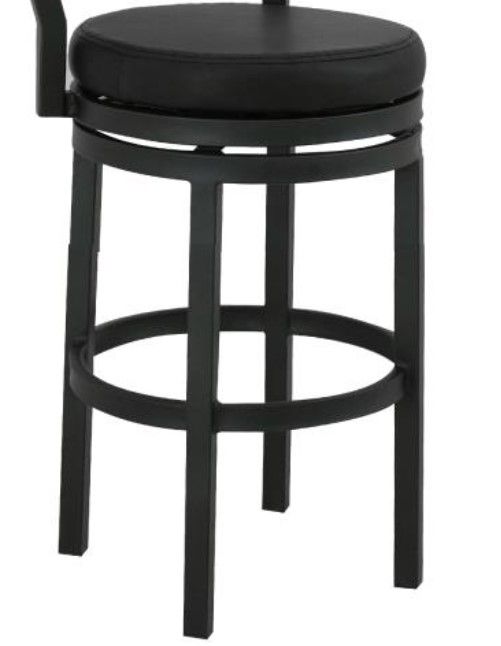 International Furniture Direct Gray II Black/Blacksmithing Black 30'' Barstool-2