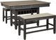 Signature Design by Ashley® Tyler Creek Brown Counter Height Dining Table with Gray Base-1