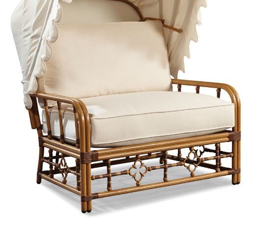 Lane Venture® Mimi by Celerie Kemble Brown/Cream Outdoor Aluminum Loveseat-1