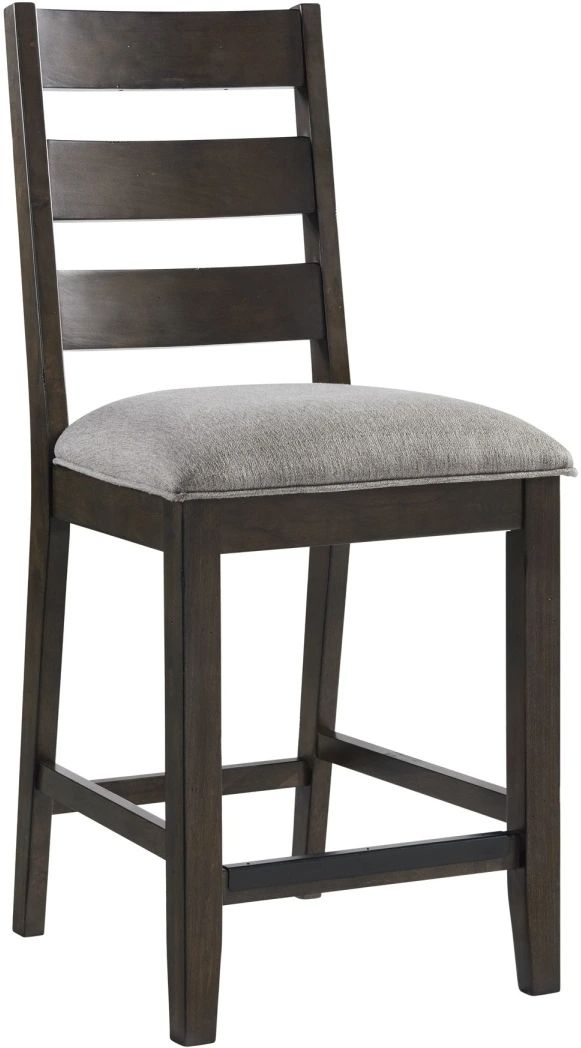 Intercon Beacon Charcoal/Walnut Ladder Counter Stool-0