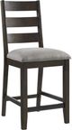 Intercon Beacon Charcoal/Walnut Ladder Counter Stool-0