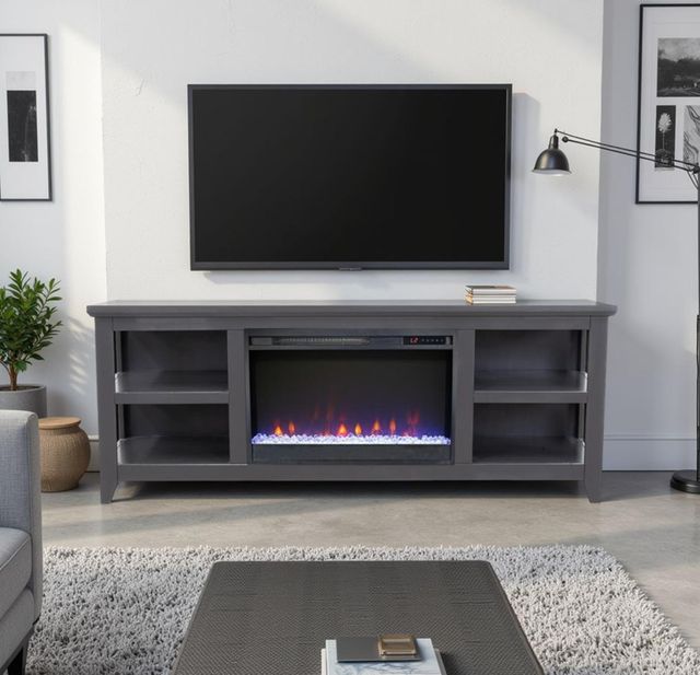 Legends Home Studio Black 65" Fireplace TV Stand-1