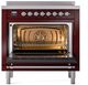 Ilve® Nostalgie II Series 36" Burgundy Pro Style Induction Range-2