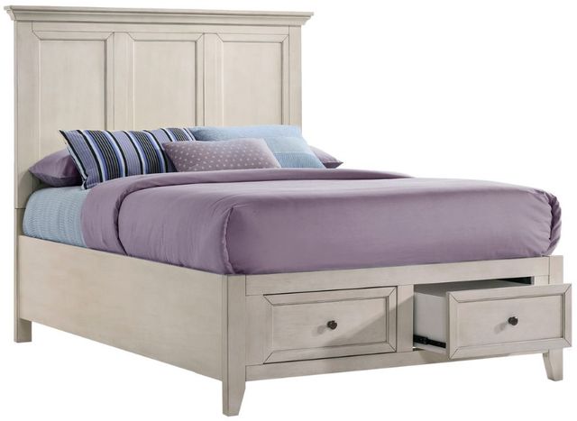 Intercon San Mateo Rustic White Youth Full Storage Panel Bed-0