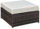 Furniture of America® Ilona Brown/Beige Aluminum/Faux Rattan/Fabric Outdoor Ottoman-0