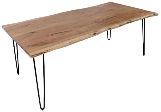 Jofran Inc. Nature's Edge Natural 79'' Dining Table with Black Base-3