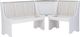 Linon Coastal 3-Piece Greywash White Corner Nook Set-4