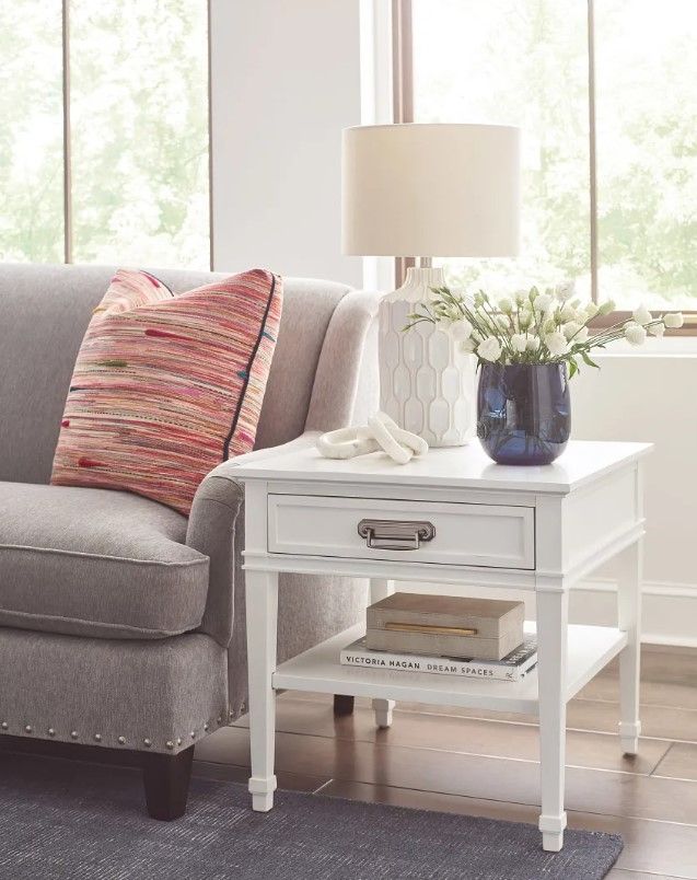 Hammary® Structures Pure White Rectangular End Table-1