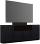 Salamander Designs® Chameleon Chicago Low Profile 345 with TV Mount Black Oak Speaker Integrated Cabinet-0