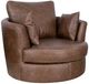 Luke Home Jodie Bomber Tan Swivel Chair-0