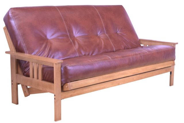 Kodiak Furniture Monterey Oregon Trail Saddle/Butternut Full Futon with Mattress-0