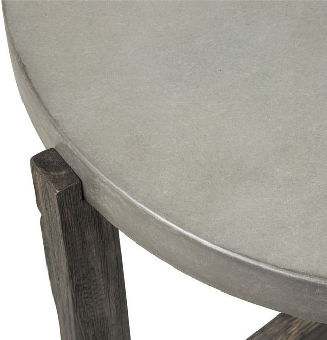 Liberty Furniture Cascade Gray End Table with Wirebrush Rustic Brown Base-4
