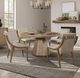 Bernards Elure Latte Round Dining Table with Lazy Susan and 4 Sling Dining Side Chairs-0