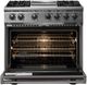 Viking® 5 Series 36" Damascus Gray Pro Style Dual Fuel Range with 12" Griddle-1