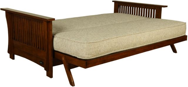 Kodiak Furniture Alexa Black Walnut/Natural Beauty Cloud Full Futon Frame with Mattress-1
