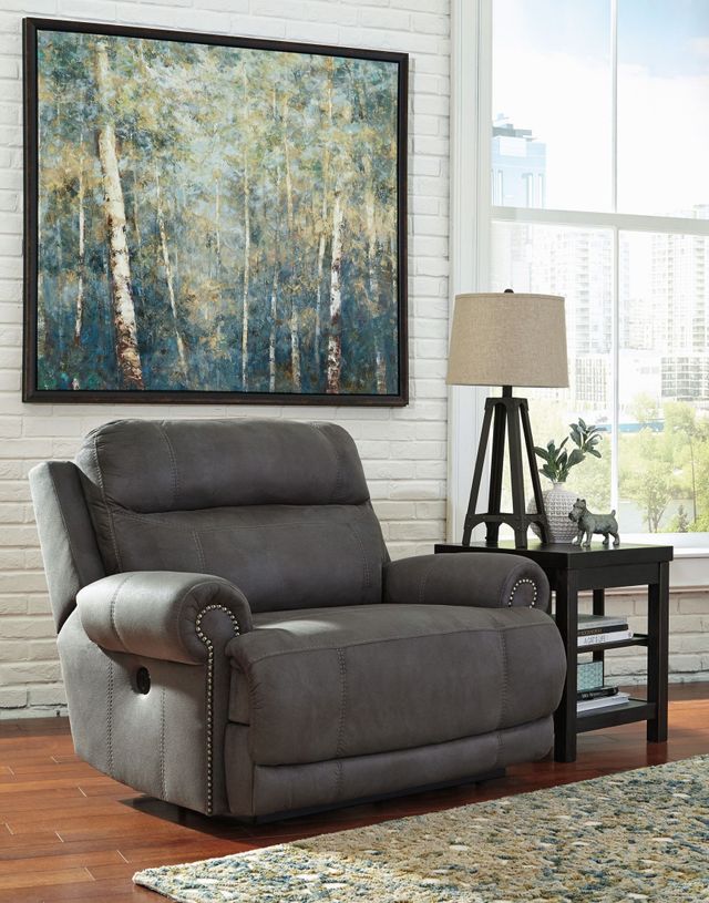 Signature Design by Ashley® Austere Gray Manual Zero Wall Recliner-2