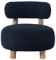 Coaster® Zonie Blue Upholstered Barrel Back Accent Chair-1