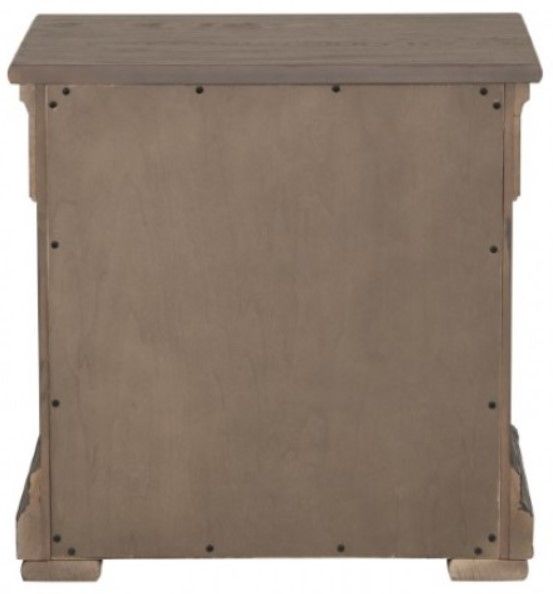 Furniture of America® Sheringham Weathered Gray Nightstand-4