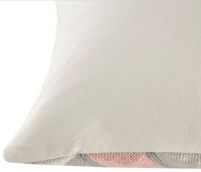 Olliix by INK+IVY Aero Blush 12" x 20" Embroidered Abstract Oblong Pillow-3