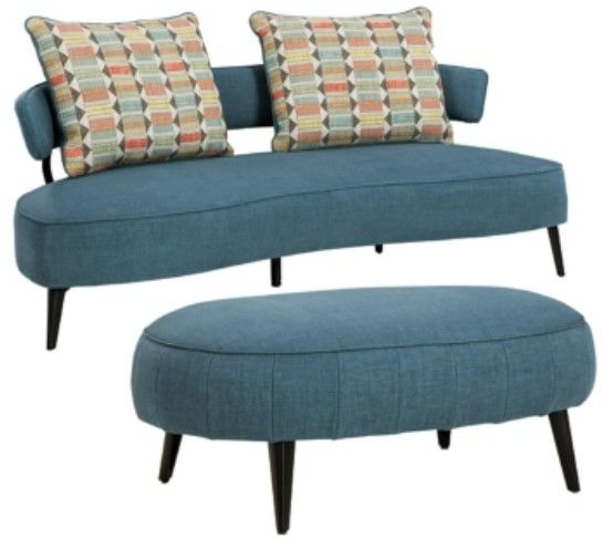 Signature Design by Ashley® Hollyann 2-Piece Blue Living Room Set-0