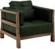 International Furniture Direct Roots Brown/Green Leather Accent Chair-0