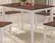 Titus Furniture T3022 Brown Dining Table with White Legs-0