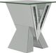Coaster® Taffeta Glass Top End Table with Silver V-Shaped Base-0