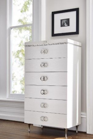 Bernhardt Silhouette Eggshell Tall Drawer Chest-1