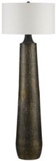 Currey & Company Brigadier Antique Brass/Black/Whitewash Floor Lamp-1