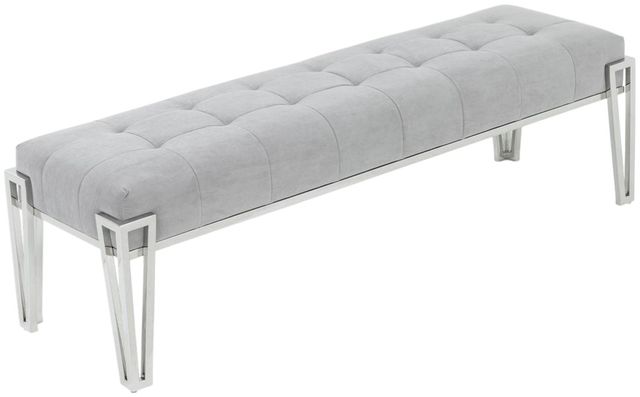 Michael Amini® Rose Gray Accent Bench-3