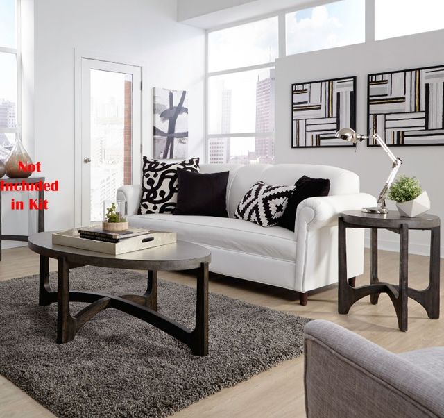 Liberty Furniture Cascade 3-Piece Gray/Wirebrush Rustic Brown Geometric Occasional Table Set-1