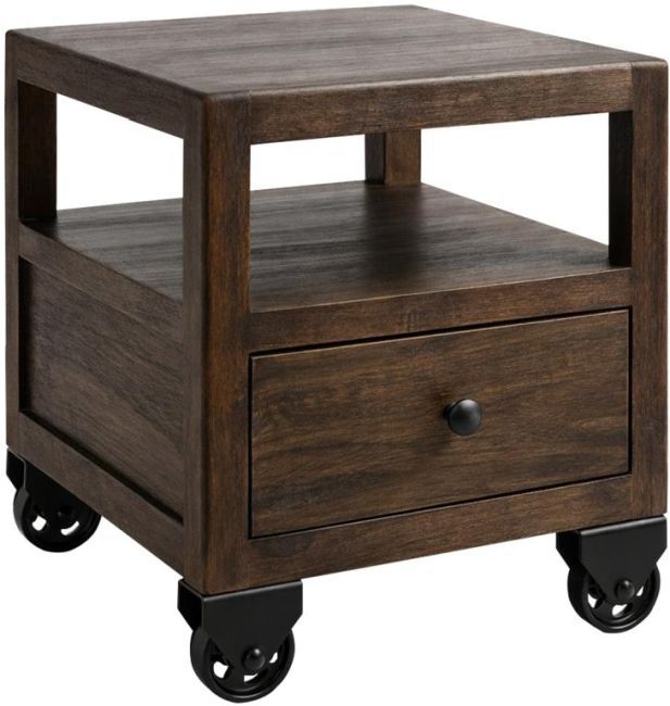 International Furniture Direct Oslo Black End Table-0