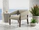 International Furniture Direct Murcia Beige/Lacquer Brown Accent Chair-4