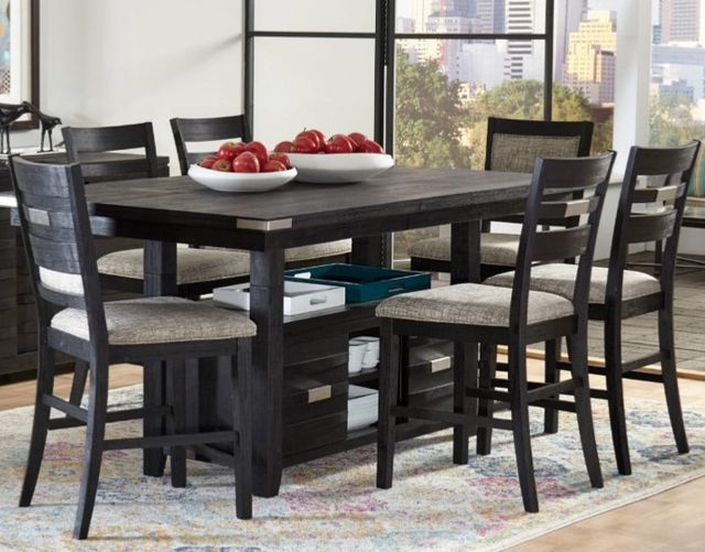 Jofran Inc. Altamonte Dark Charcoal High-Low Rectangle Dining Table-1