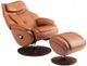 BarcaLounger© Marjon Capri Tobacco Pedestal Recliner and Ottoman-4