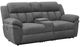 Coaster® Bahrain Charcoal Power Reclining Loveseat with Console-0