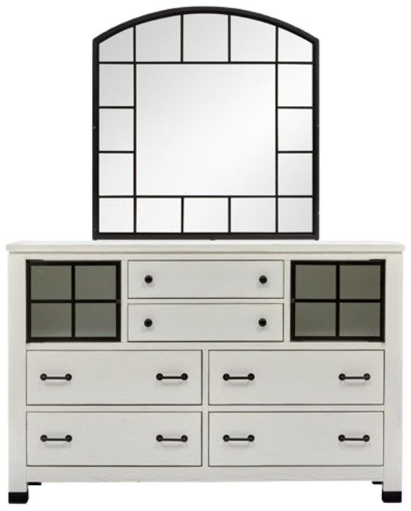 Magnussen Home® Harper Springs Black/Silo White Dresser and Mirror-1