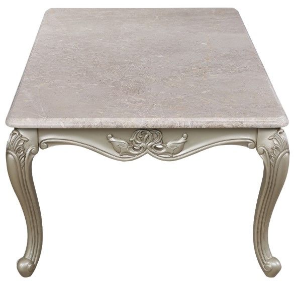 New Classic® Home Furnishings Monique Marble Top Cocktail Table with Champagne Base-3